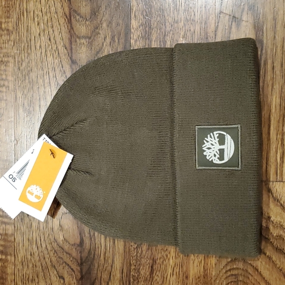Timberland Other - Adult unisex Timberland army green logo beanie